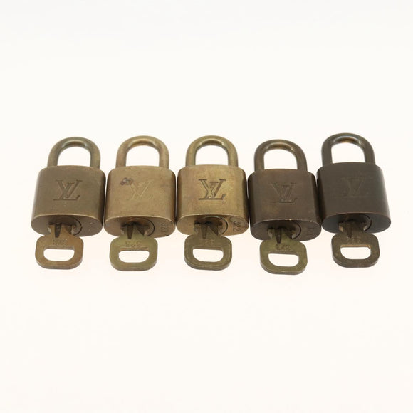 LOUIS VUITTON Padlock 5 Set Padlock metal Gold LV Auth 173290