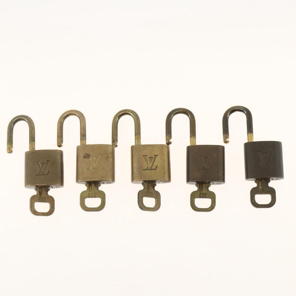 LOUIS VUITTON Padlock 5 Set Padlock metal Gold LV Auth 173290
