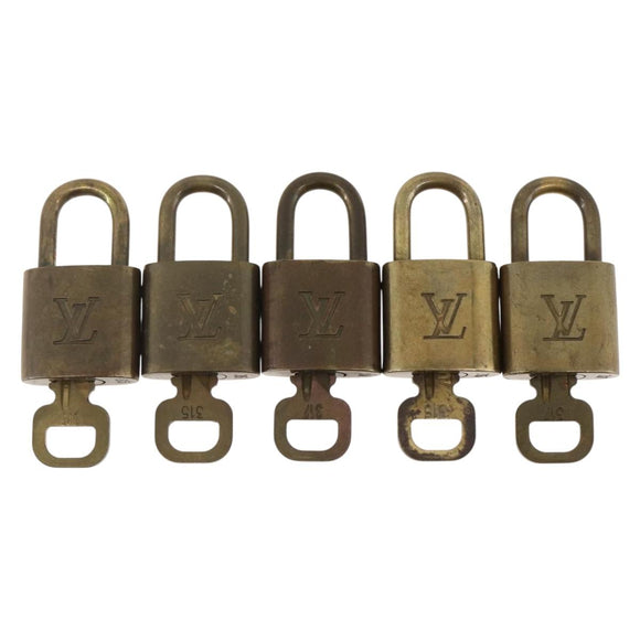LOUIS VUITTON Padlock 5 Set Padlock metal Gold LV Auth 173291