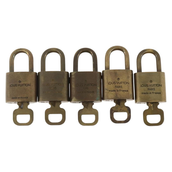 LOUIS VUITTON Padlock 5 Set Padlock metal Gold LV Auth 173291