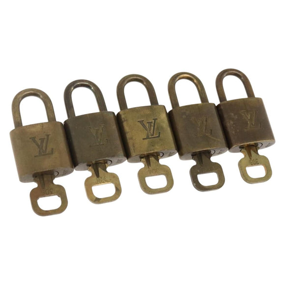 LOUIS VUITTON Padlock 5 Set Padlock metal Gold LV Auth 173293