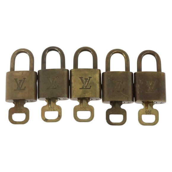 LOUIS VUITTON Padlock 5 Set Padlock metal Gold LV Auth 173293