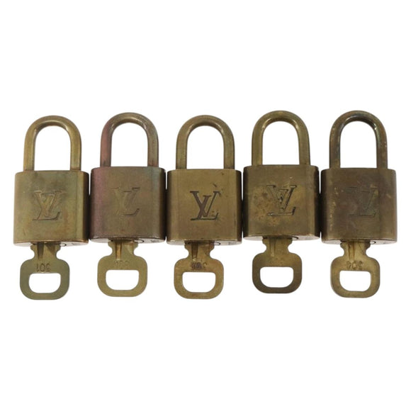 LOUIS VUITTON Padlock 5 Set Padlock metal Gold LV Auth 173295
