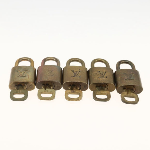 LOUIS VUITTON Padlock 5 Set Padlock metal Gold LV Auth 173295