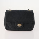 BALLY Shoulder Bag leather Patent 2 Set Black Green Auth 173296-3