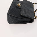 BALLY Shoulder Bag leather Patent 2 Set Black Green Auth 173296-5