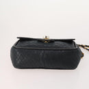 BALLY Shoulder Bag leather Patent 2 Set Black Green Auth 173296-8