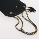 TIFFANY&Co. BALLY Shoulder Bag Nylon Leather 2 Set Black Gold Tone Auth 173297-16