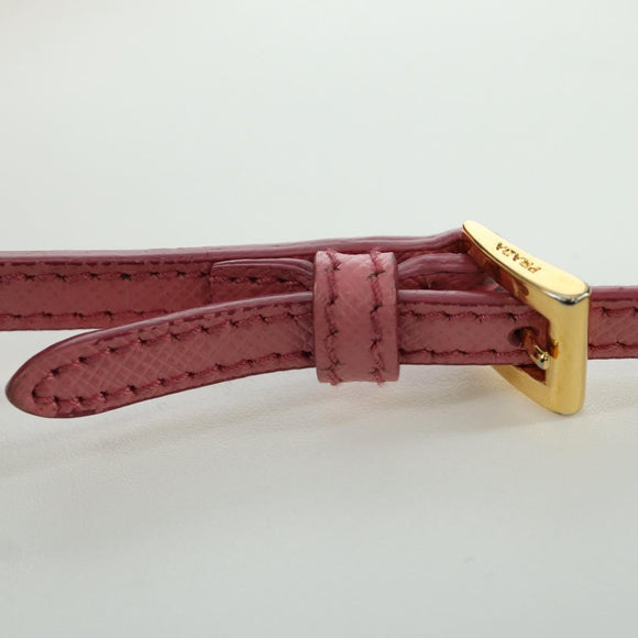 PRADA Handtasche Nylon 2-Wege Pink Gold Auth 173303A