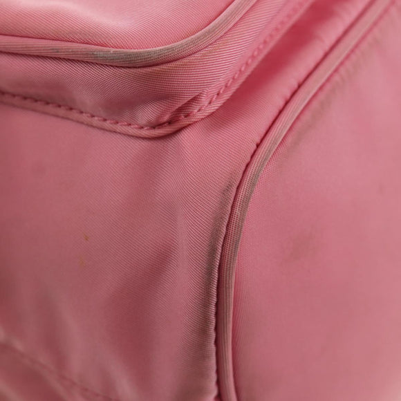 PRADA Handtasche Nylon 2-Wege Pink Gold Auth 173303A