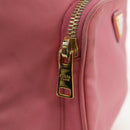 PRADA Handtasche Nylon 2-Wege Pink Gold Auth 173303A-20