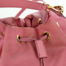 PRADA Handtasche Nylon 2-Wege Pink Gold Auth 173303A-23