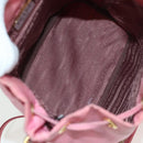 PRADA Handtasche Nylon 2-Wege Pink Gold Auth 173303A-11
