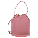 PRADA Handtasche Nylon 2-Wege Pink Gold Auth 173303A-2