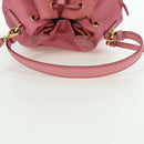 PRADA Handtasche Nylon 2-Wege Pink Gold Auth 173303A-7