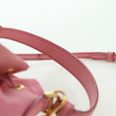 PRADA Handtasche Nylon 2-Wege Pink Gold Auth 173303A-14