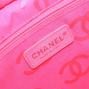 CHANEL Cambon Line Matelasse Tote Bag Lamb Skin Black Silver CC Auth 173305SAM-17