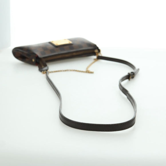 LOUIS VUITTON Damier Ebene Eva Schoudertas N55213 LV Auth 173311A