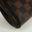 LOUIS VUITTON Damier Ebene Eva Schoudertas N55213 LV Auth 173311A-19