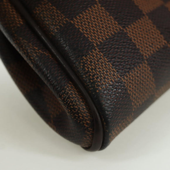 LOUIS VUITTON Damier Ebene Eva Schoudertas N55213 LV Auth 173311A