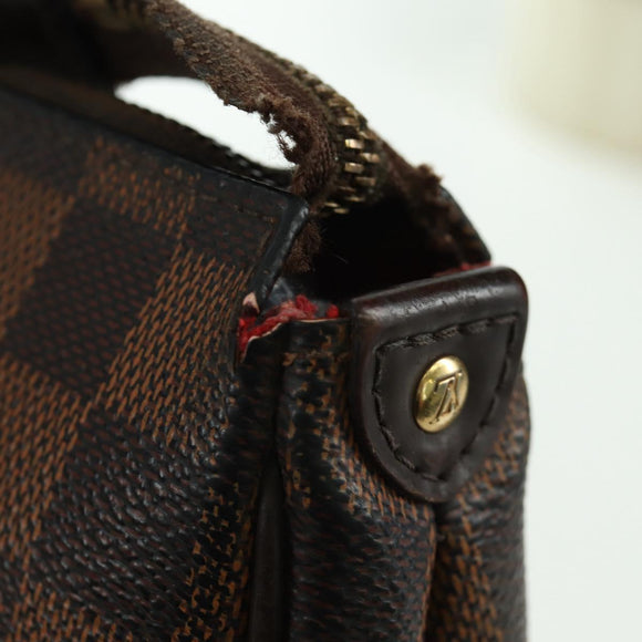 LOUIS VUITTON Damier Ebene Eva Schoudertas N55213 LV Auth 173311A