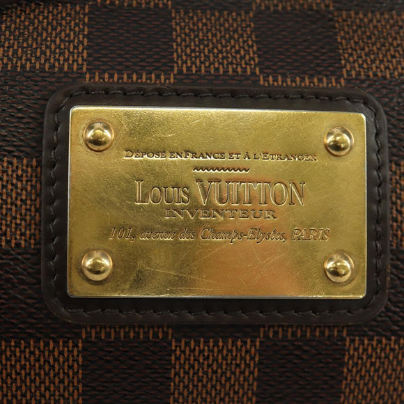 LOUIS VUITTON Damier Ebene Eva Schoudertas N55213 LV Auth 173311A