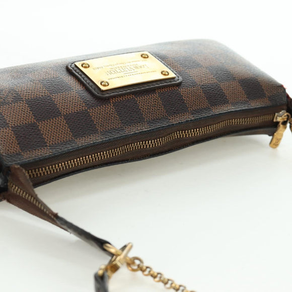 LOUIS VUITTON Damier Ebene Eva Schoudertas N55213 LV Auth 173311A