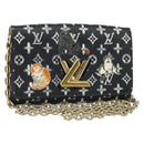 LOUIS VUITTON Catgram Portefeuille Twist Chain Bag Black M63888 LV Auth 173312SM-1