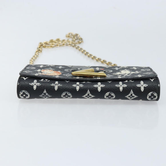 LOUIS VUITTON Catgram Portefeuille Twist Chain Bag Black M63888 LV Auth 173312SM