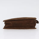 CHANEL V Stitched Chain Shoulder Bag Suede Brown Gold CC Auth 173313V-6