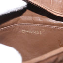 CHANEL V Stitched Chain Shoulder Bag Suede Brown Gold CC Auth 173313V-20