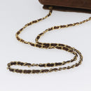 CHANEL V Stitched Chain Shoulder Bag Suede Brown Gold CC Auth 173313V-8