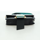 PRADA Shoulder Bag Leather Gray Gold Auth 173314V-5