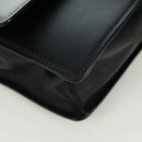 PRADA Shoulder Bag Leather Gray Gold Auth 173314V-15