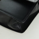 PRADA Shoulder Bag Leather Gray Gold Auth 173314V-16