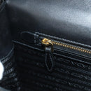 PRADA Shoulder Bag Leather Gray Gold Auth 173314V-25