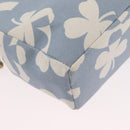 CHANEL Chain Shoulder Bag Canvas Light Blue gold CC Auth 173315SAV-16