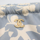 CHANEL Chain Shoulder Bag Canvas Light Blue gold CC Auth 173315SAV-18