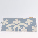 CHANEL Chain Shoulder Bag Canvas Light Blue gold CC Auth 173315SAV-22