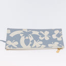 CHANEL Chain Shoulder Bag Canvas Light Blue gold CC Auth 173315SAV-23