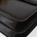 GUCCI Shoulder Bag Leather Brown Gold Auth 173328-11