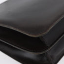 GUCCI Shoulder Bag Leather Brown Gold Auth 173328-12