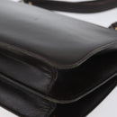 GUCCI Shoulder Bag Leather Brown Gold Auth 173328-13