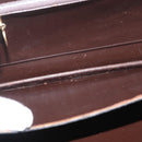 GUCCI Shoulder Bag Leather Brown Gold Auth 173328-17