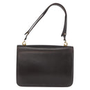GUCCI Shoulder Bag Leather Brown Gold Auth 173328-3