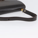 GUCCI Shoulder Bag Leather Brown Gold Auth 173328-7