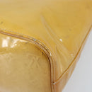LOUIS VUITTON Monogram Vernis Houston Handtas Beige M91004 LV Auth 173330-17