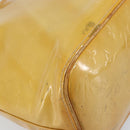LOUIS VUITTON Monogram Vernis Houston Handtas Beige M91004 LV Auth 173330-18