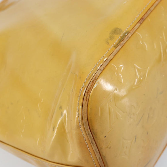 LOUIS VUITTON Monogram Vernis Houston Handtas Beige M91004 LV Auth 173330