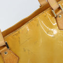 LOUIS VUITTON Monogram Vernis Houston Handtas Beige M91004 LV Auth 173330-8